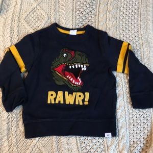 GAP thick sweat shirt with dino RAWR